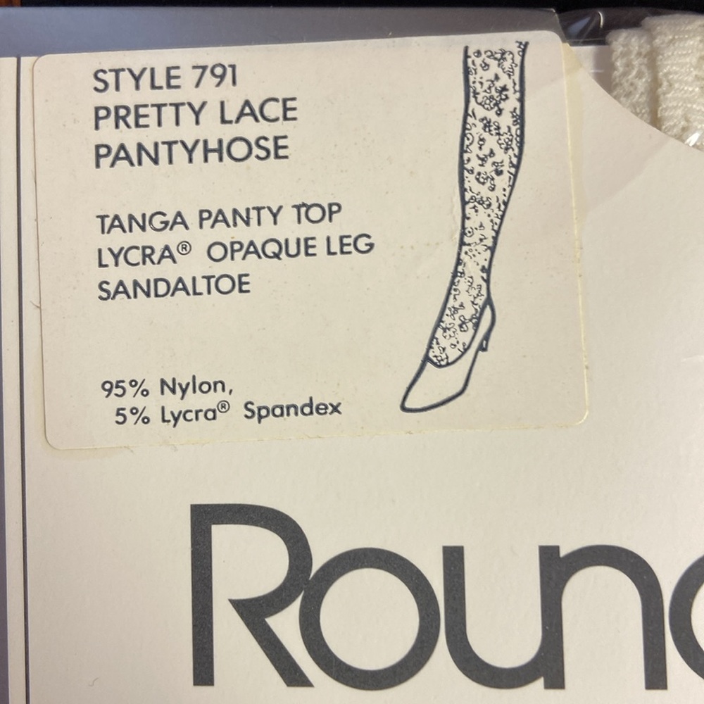 Vintage Round the Clock lace pantyhose